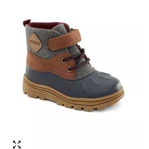 Carter's Tan, blue and Gray Kids Boots size 9 toddler